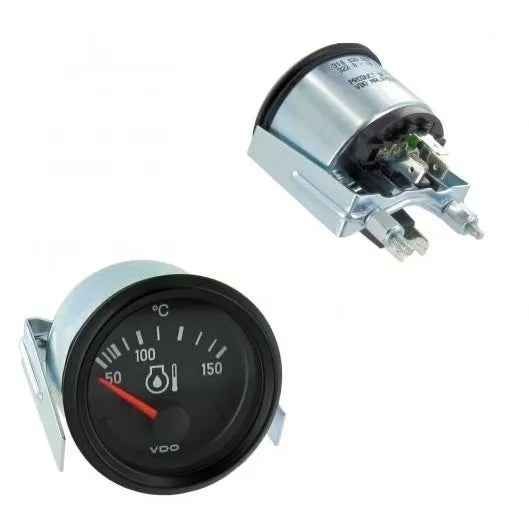 VDO Cockpit Temperature Gauge 50-150C 52mm Black: Beetle (1947-1979), T2 Bay (1968-1979), T25 (1980-1992)