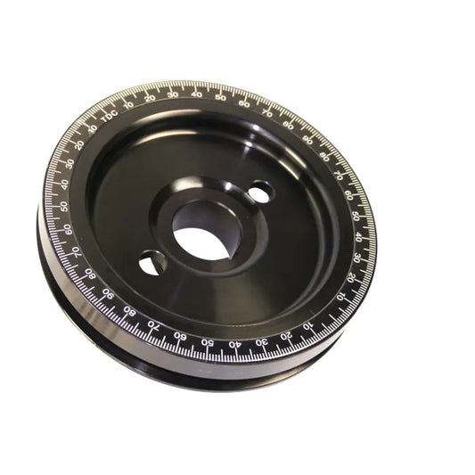 Crankshaft Pulley Equalizer Black: Beetle (1960-1979), T2 Bay (1968-1979), T2 Split Bus (1960-1967)