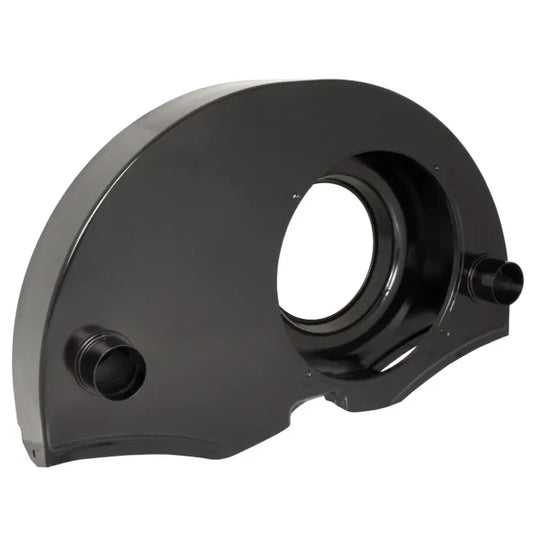 Fan Shroud with Air Outlets Single Port Black: Beetle (1960-1979), T2 Bay (1968-1979), T2 Split Bus (1960-1967)