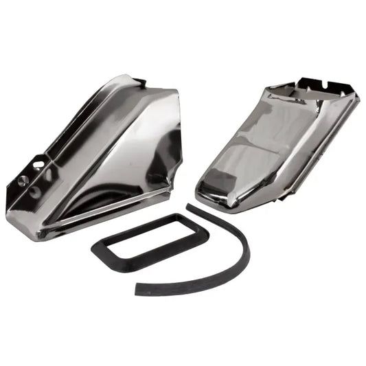 Doghouse Tin Set 2 Piece Chrome 1300-1600cc: Beetle (1960-1979), T2 Bay (1968-1979), T2 Split Bus (1960-1967)