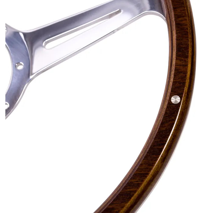 SSP 3-Slot Mahogany Steering Wheel 380mm 9 Bolt: Beetle (1960-1979), T2 Bay (1968-1979), T2 Split Bus (1950-1967)