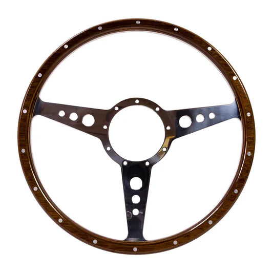 SSP 9-Hole Mahogany Steering Wheel 380mm 9 Bolt: Beetle (1960-1979), T2 Bay (1968-1974), T2 Split Bus (1950-1967)