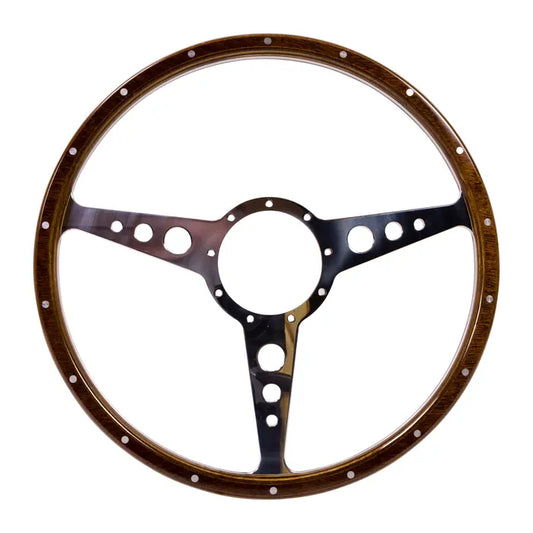 SSP 9-Hole Mahogany Steering Wheel 405mm 9 Bolt: Beetle (1960-1979), T2 Bay (1968-1974), T2 Split Bus (1950-1967)