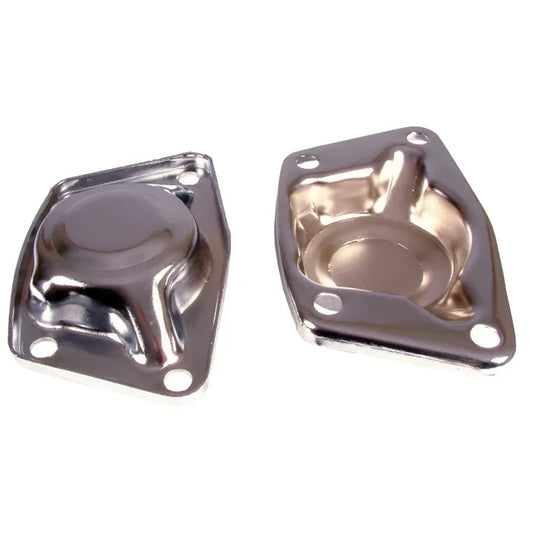 Chrome Rear Torsion Arm Covers Pair for Swing Axle Suspension: Beetle (1958-1979), Karmann Ghia (1960-1967), Type 3 (1962-1967)