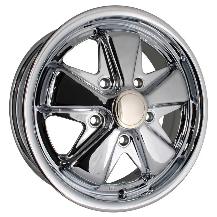 SSP Fooks Alloy Wheel Chrome 5.5x15", 5x112 PCD, ET20: T2 Bay (1971-1979), T25 (1980-1991), Brazil Kombi (1997-2014)