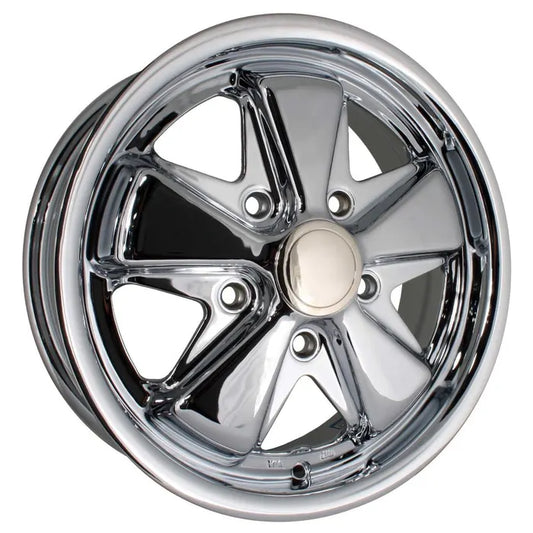 SSP Fooks Alloy Wheel Chrome 5.5x15", 5x112 PCD, ET20: T2 Bay (1971-1979), T25 (1980-1991), Brazil Kombi (1997-2014)