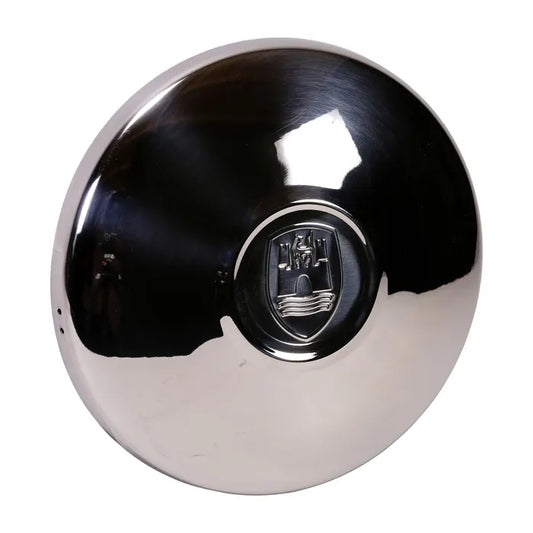 Stainless Steel Hubcap with Wolfsburg Logo Beetle (1968-1979), T2 Bay (1971-1979), T25 (1980-1992) AC601764SS