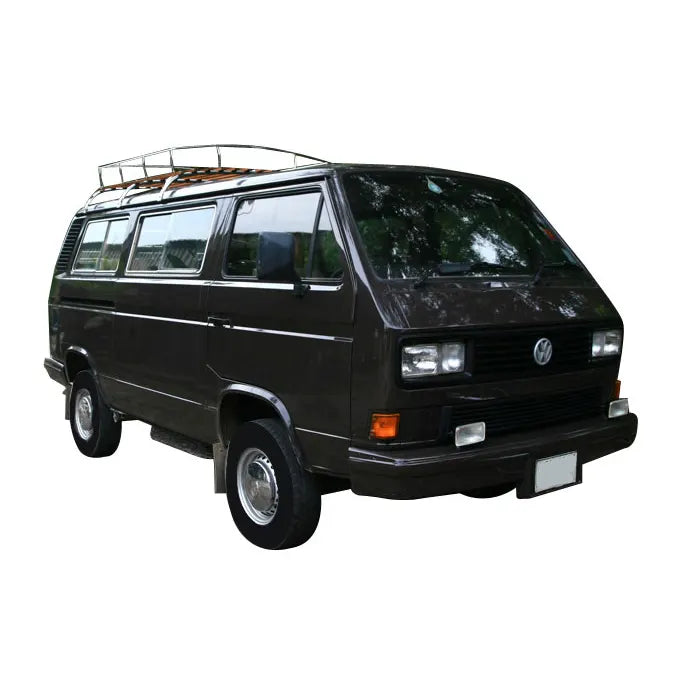 Roof Rack 3 Bow in Stainless Steel with Wooden Slats: T25 (1980-1991)