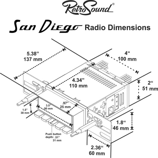 DAB RetroSounds Stereo with Ivory Coloured Buttons: Beetle (1947-1979), T2 Bay (1968-1979), T25 (1980-1992)