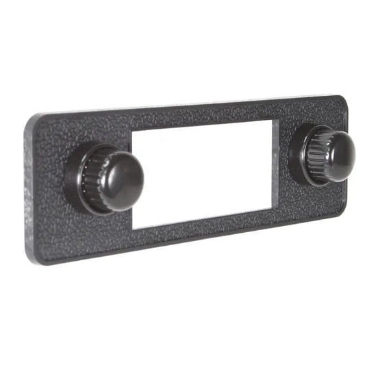 Black Stereo Faceplate including Knobs and Escutcheons: Beetle (1968-1979), T2 Bay (1968-1979)