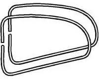 Pair Deluxe Side Window Trim VW Beetle 1965 on