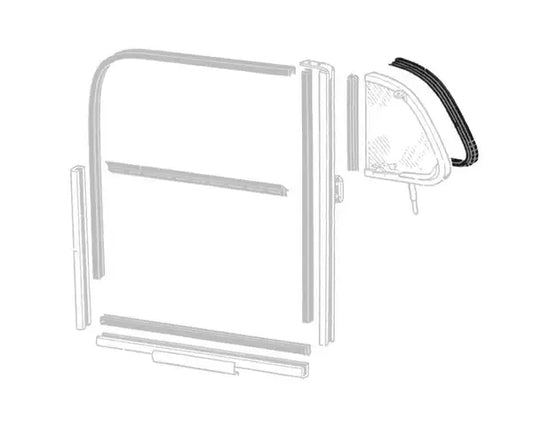 Front Quarter Glass Seal Offside (Right) VW Beetle 1965–1998