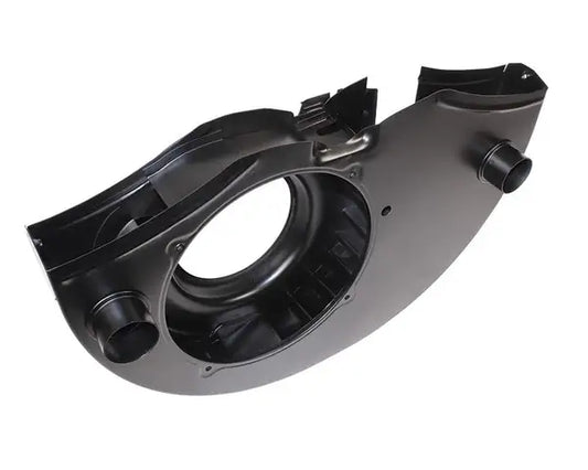 Fan Shroud with Air Outlets Twin Port Black: Beetle (1960-1979), T2 Bay (1968-1979), T2 Split Bus (1960-1967)