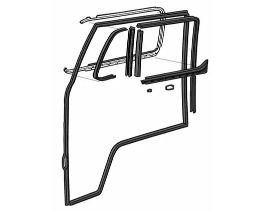 Cab door seal kit Right. Fixed 1/4 light. Budget door seals. VW T2 Bay 1967-1979