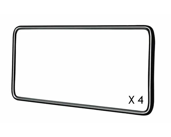 Six Piece Window Seal Kit for Panel Van Conversions (T2 Bay 1968 to 1979 / Chrome Insert)