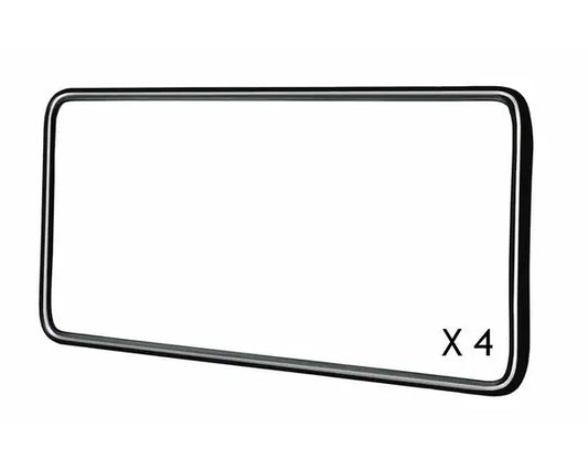 Six Piece Window Seal Kit for Panel Van Conversions (T2 Bay 1968 to 1979 / Chrome Insert)