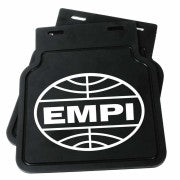  MudFlap. Black With White Empi Logo Pair 