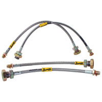 Beetle brake hose kit, braided, disc front/ IRS rear