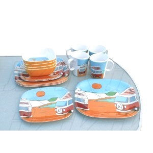 16 piece melamine dining set 