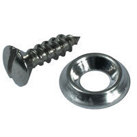 Chrome Panel Screw & Cup Washer. (Pack of 100)