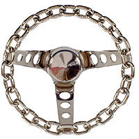 Steering Wheel chain grip 10" chrome 3 "1/2" Dish