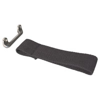 Cargo door check strap short with polished cleat 