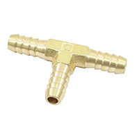 Fuel hose T piece, brass 1/4"