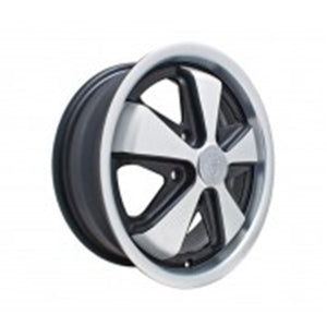 Empi 5 Spoke 911 Alloy Wheel in Matt Black with Matt Silver.