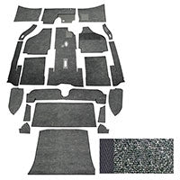 Carpet set,coupe,RHD,65-67, charcoal, narrow weave