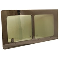 Middle Side Sliding Window Glass, Right, Tinted. SWB-LWB 