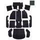 Carpet Set, T1 73-79, RHD, Black Needle punch Tufted 