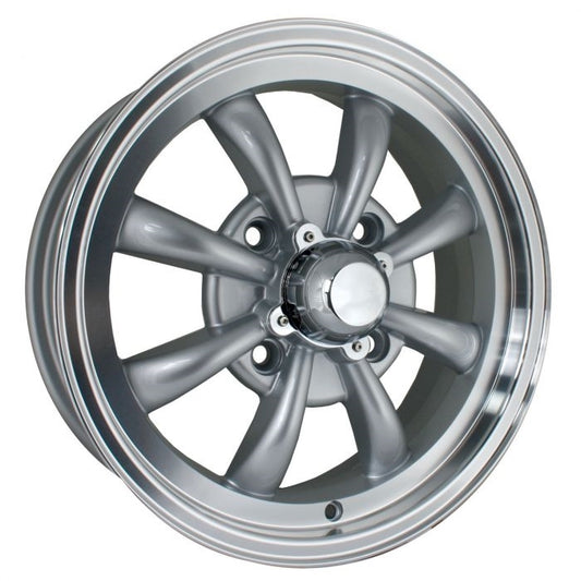 SSP GT 8 Spoke Alloy Wheel Silver Polished 5.5Jx15'' with 4x130 Stud Pattern ET30