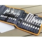 4 Person cutlery set in folding wallet