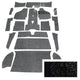 Carpet Set for Right Hand Drive Coupe Black: Karmann Ghia 1970-1974