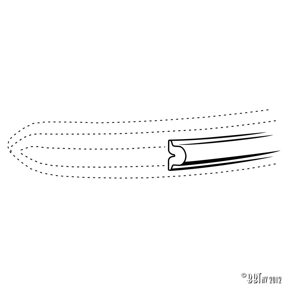 Rubber insert Deluxe trim on bumper