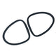 Rear window seal 'Deluxe' (alu trim) pair