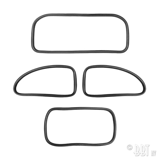 Windowrubberkit 'Deluxe' (alu trim)