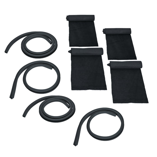 Window channel in U-form (rubber and felt)