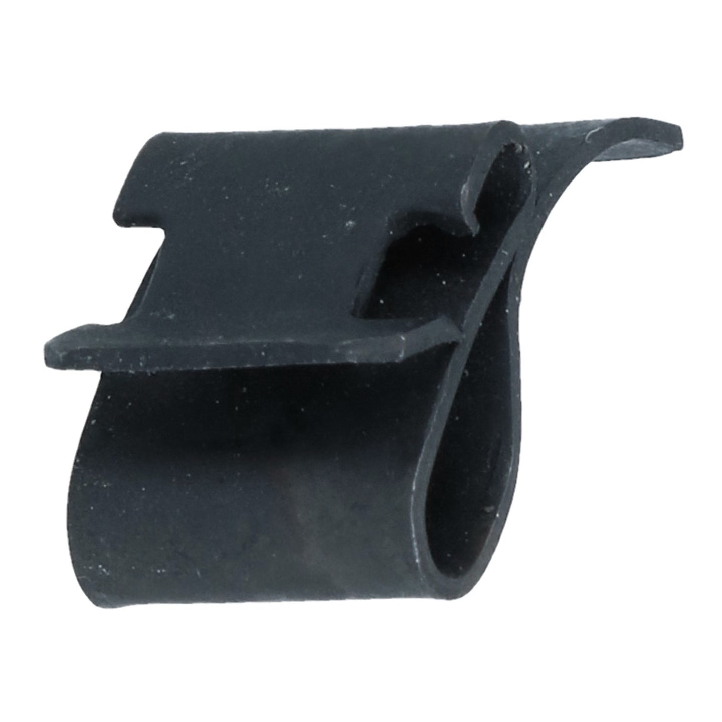 Retaining clip window guide channel in door rear