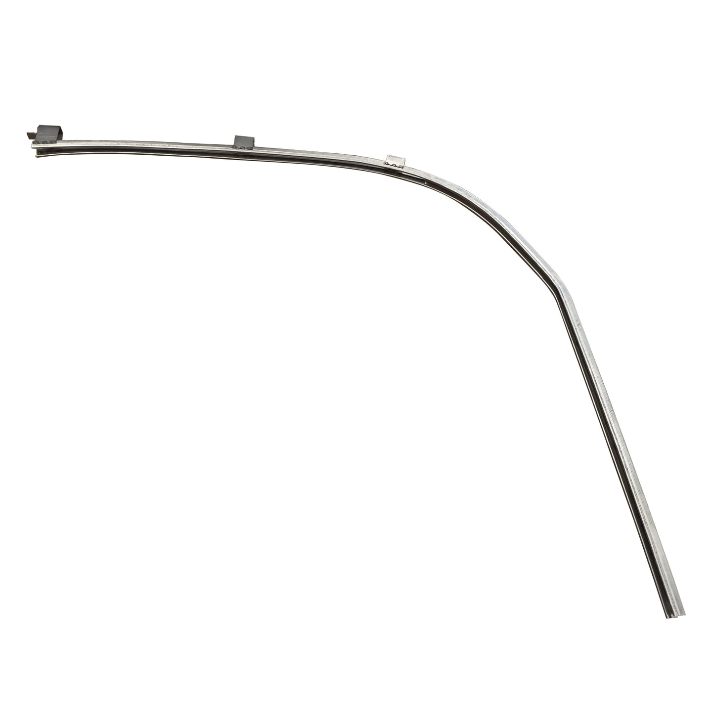 Window guide channel in door front/upper