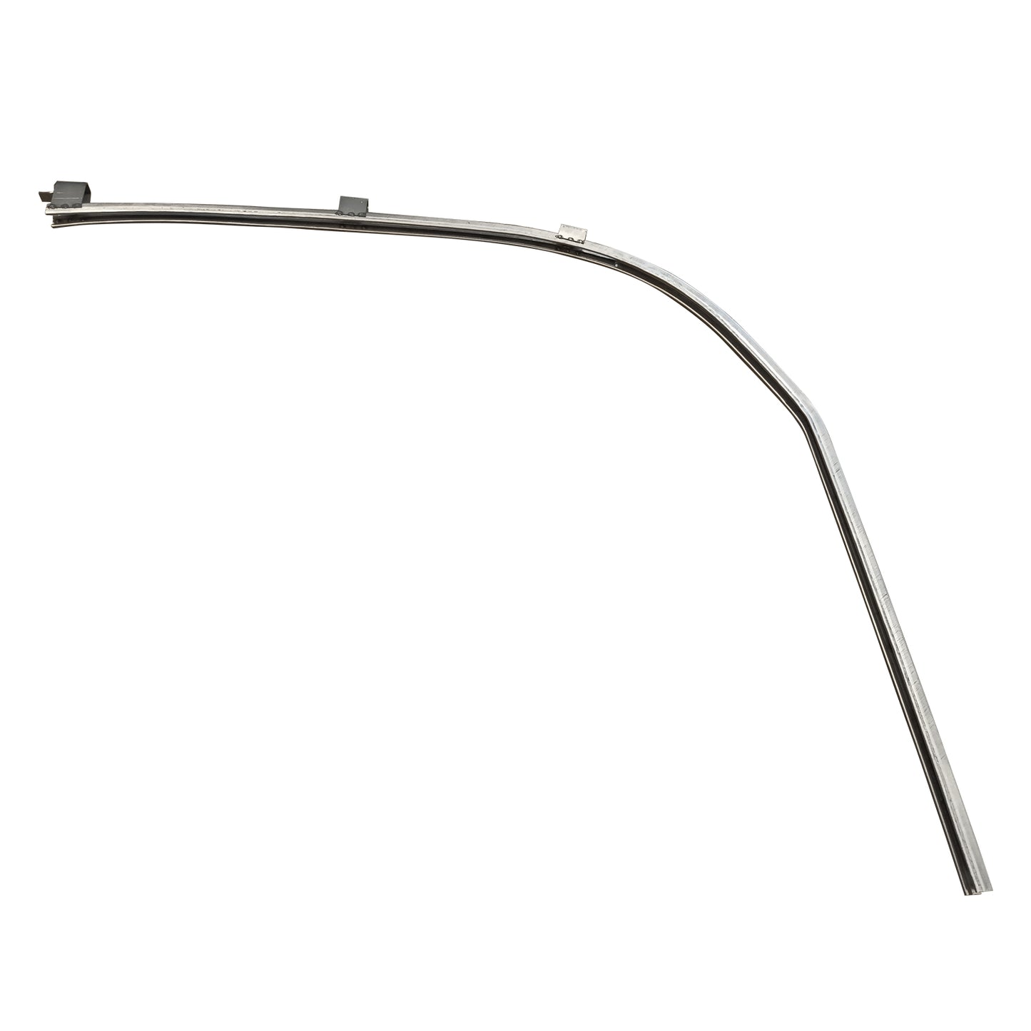 Window guide channel in door front/upper