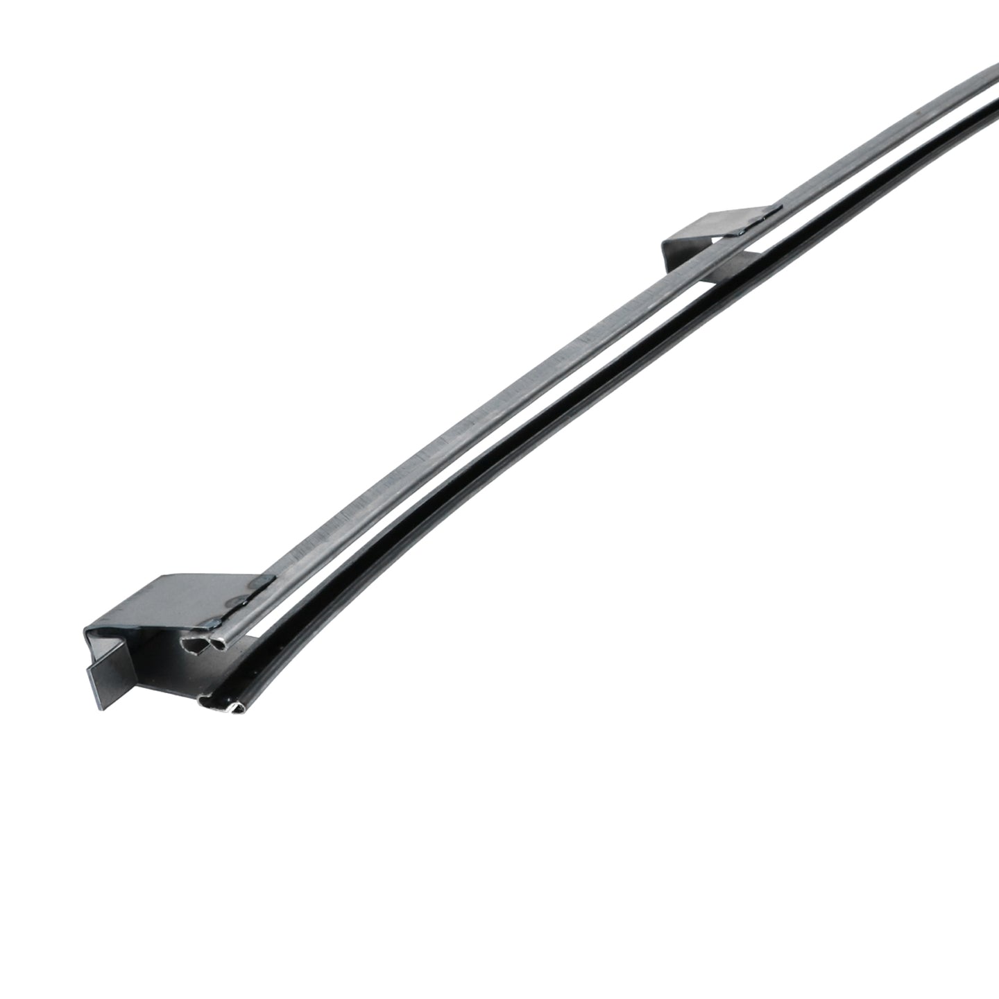 Window guide channel in door front/upper
