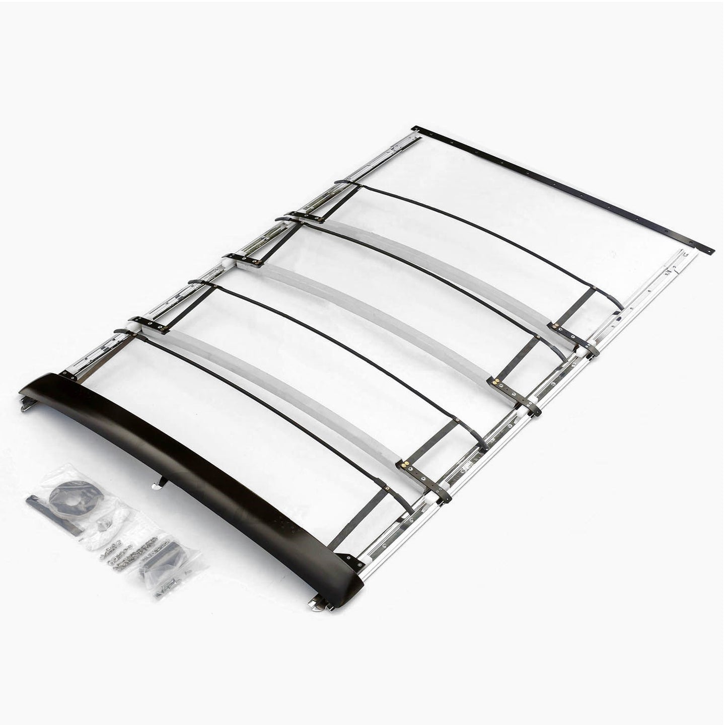 Complete sunroof assembly with rails