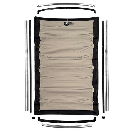 Sunroof kit complete 'Britax style', 4-fold Bus 50-07/79