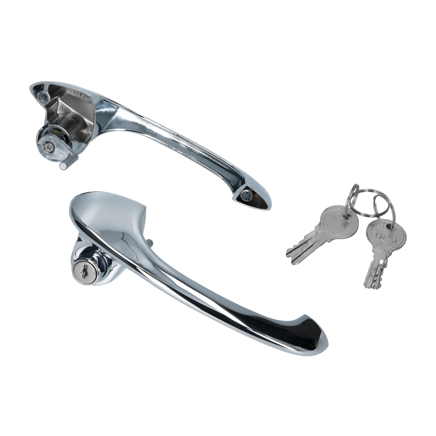 Door handles with keys