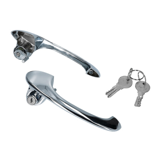 Door handles with keys