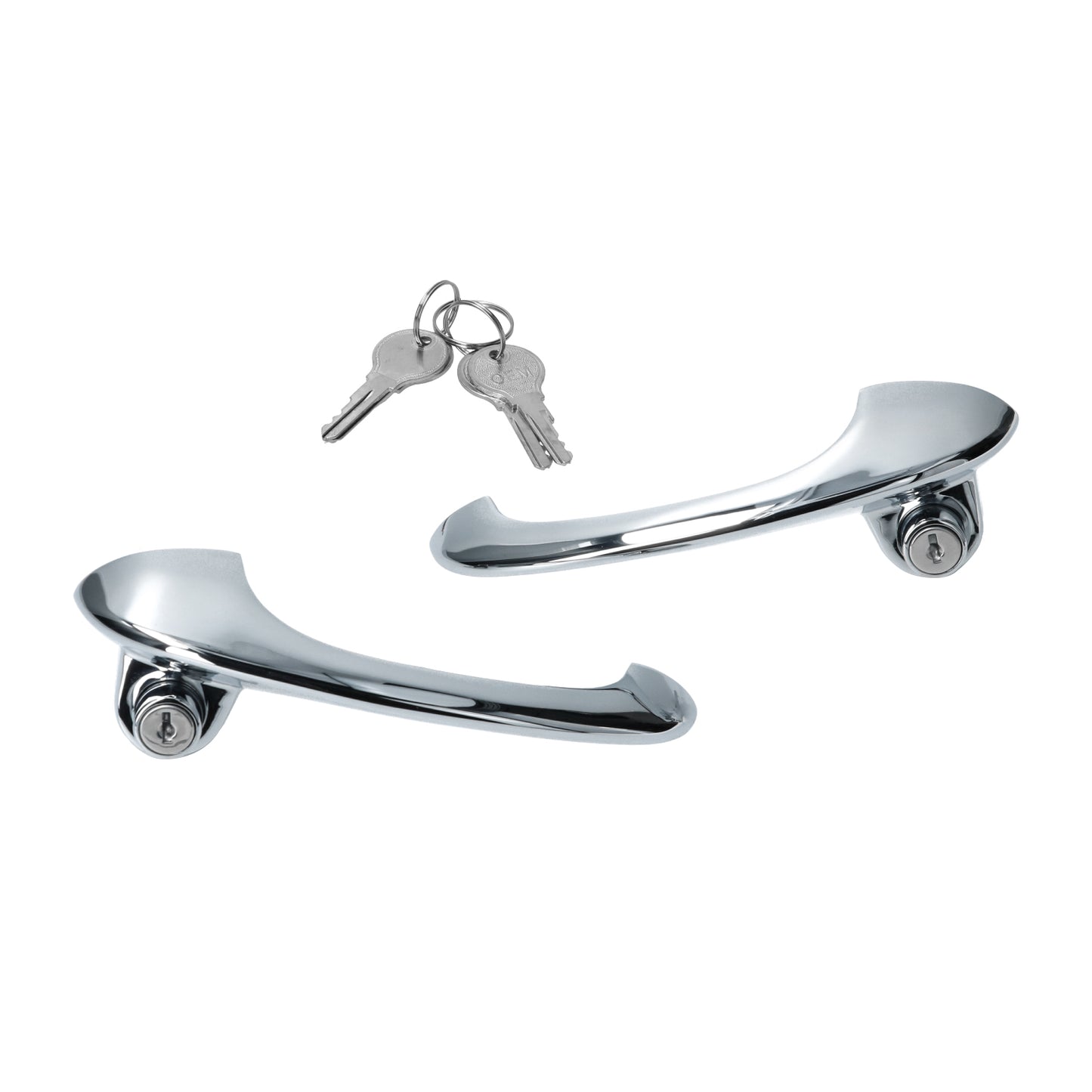 Door handles with keys