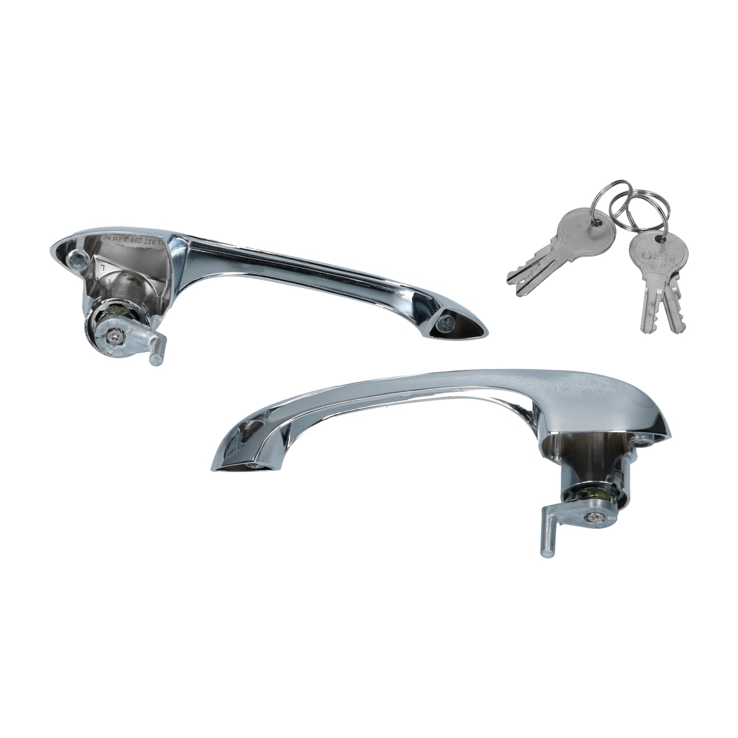 Door handles with keys