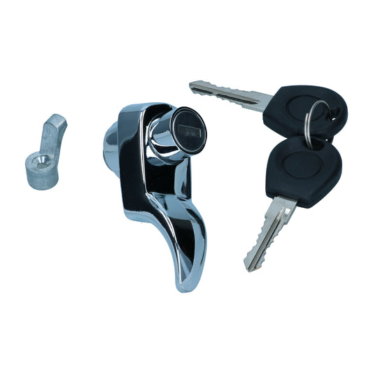 Rear hatch lock, chrome