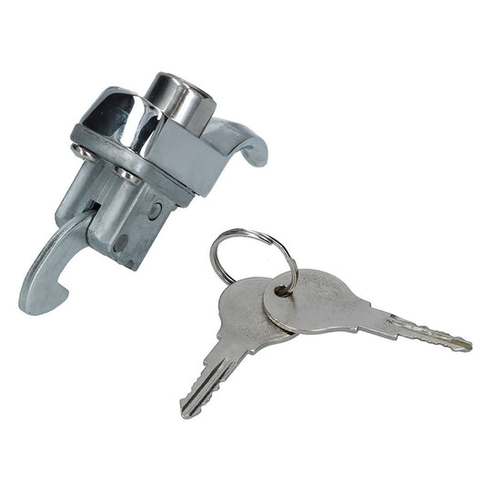 Engine lid lock with key - Chrome TQ Bus 08/65-07/66 Beetle 08/64-07/66